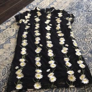 Black strait line dress